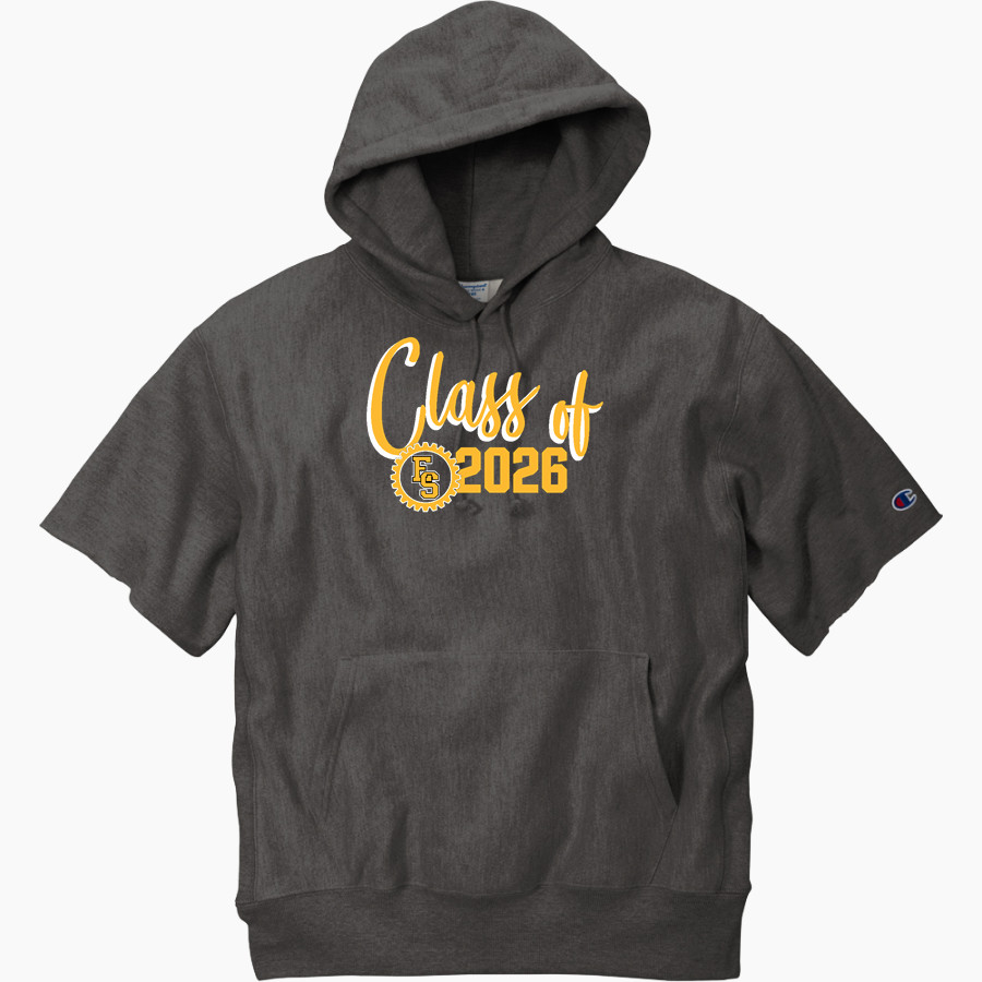 Carver E&S E&S Champion Men's Reverse Weave Short Sleeve Hooded Sweatshirt