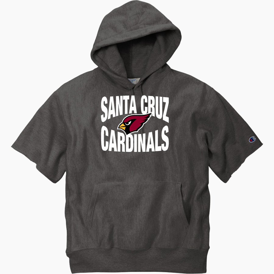Santa Cruz Cardinals <span class="pdp-name-mascot">Santa Cruz Cardinals</span> Champion Men's Reverse Weave Short Sleeve Hooded Sweatshirt