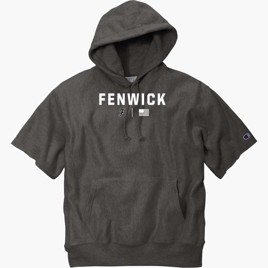 Fenwick Friars The Official Online Store <span class="pdp-name-mascot">Fenwick Friars</span> Champion Men's Reverse Weave Short Sleeve Hooded Sweatshirt