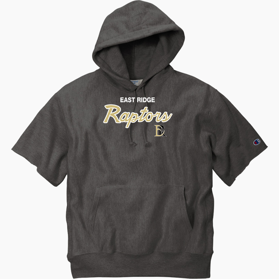 East Ridge Raptors Champion Men's Reverse Weave Short Sleeve Hooded Sweatshirt