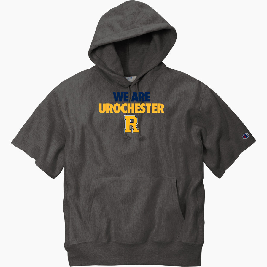 Rochester YellowJackets Champion Men's Reverse Weave Short Sleeve Hooded Sweatshirt