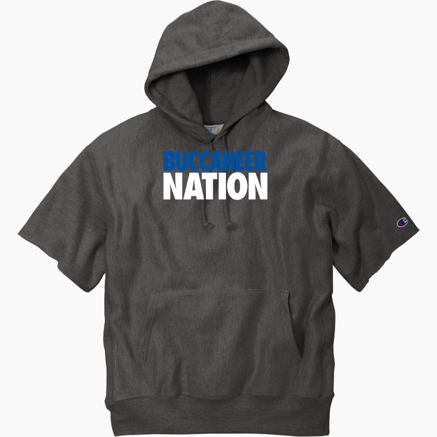 Bridges Prep Buccaneers <span class="pdp-name-mascot">Bridges Preparatory School Buccaneers</span> Champion Men's Reverse Weave Short Sleeve Hooded Sweatshirt