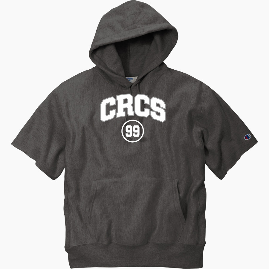 CRCS Bulldogs Champion Men's Reverse Weave Short Sleeve Hooded Sweatshirt