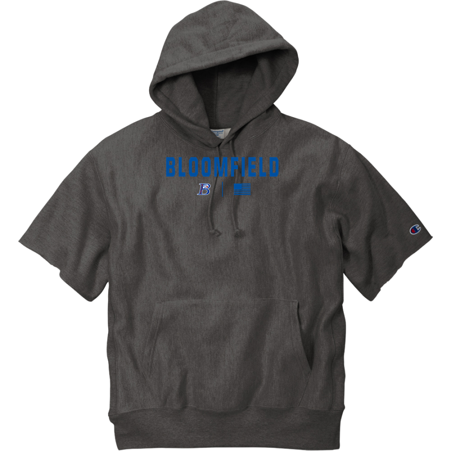 Bloomfield Warhawks <span class="pdp-name-mascot">Bloomfield Warhawks</span> Champion Men's Reverse Weave Short Sleeve Hooded Sweatshirt