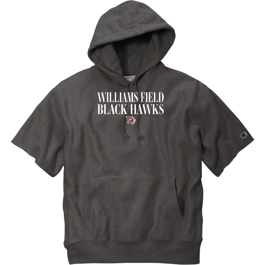 Williams Field Black Hawks <span class="pdp-name-mascot">Williams Field Black Hawks</span> Champion Men's Reverse Weave Short Sleeve Hooded Sweatshirt