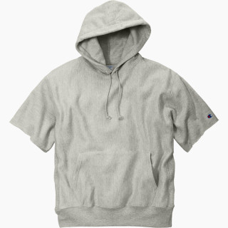 Champion Men's Reverse Weave Short Sleeve Hooded Sweatshirt