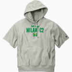 Milan C2 Wildcats <span class="pdp-name-mascot">Milan C2 Wildcats</span> Champion Men's Reverse Weave Short Sleeve Hooded Sweatshirt Front Thumbnail