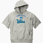 PCRHS Wolves Official Sideline Store <span class="pdp-name-mascot">PROVIDENCE CRISTO REY WOLVES</span> Champion Men's Reverse Weave Short Sleeve Hooded Sweatshirt Front Thumbnail