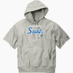 ST BERNARD PREP SAINTS <span class="pdp-name-mascot">ST BERNARD PREP SAINTS</span> Champion Men's Reverse Weave Short Sleeve Hooded Sweatshirt Front Thumbnail