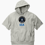CARLISLE CHRISTIAN ACADEMY Knights Champion Men's Reverse Weave Short Sleeve Hooded Sweatshirt Front Thumbnail