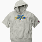 HAPPY CAMP HIGH SCHOOL INDIANS <span class="pdp-name-mascot">HAPPY CAMP INDIANS</span> Champion Men's Reverse Weave Short Sleeve Hooded Sweatshirt Front Thumbnail
