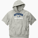 BETHPAGE HIGH SCHOOL GOLDEN EAGLES <span class="pdp-name-mascot">BETHPAGE GOLDEN EAGLES</span> Champion Men's Reverse Weave Short Sleeve Hooded Sweatshirt Front Thumbnail