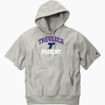 Trevecca University Trojans Champion Men's Reverse Weave Short Sleeve Hooded Sweatshirt Front Thumbnail