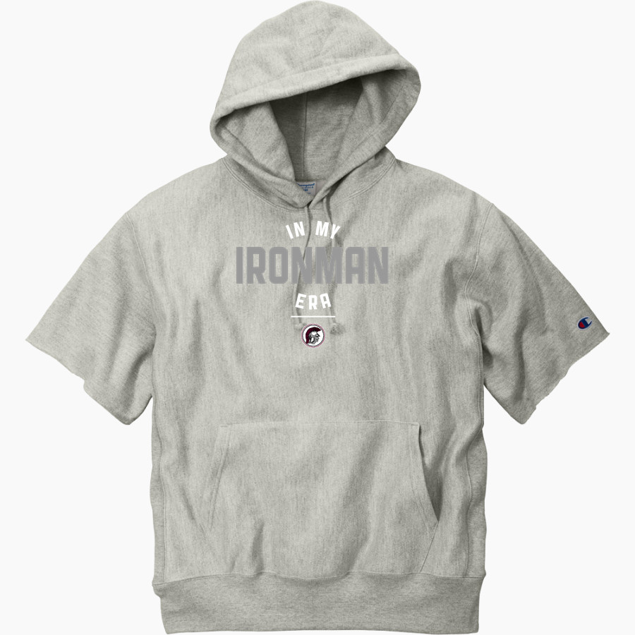 NOWATA HIGH SCHOOL IRONMEN <span class="pdp-name-mascot">NOWATA IRONMEN</span> Champion Men's Reverse Weave Short Sleeve Hooded Sweatshirt