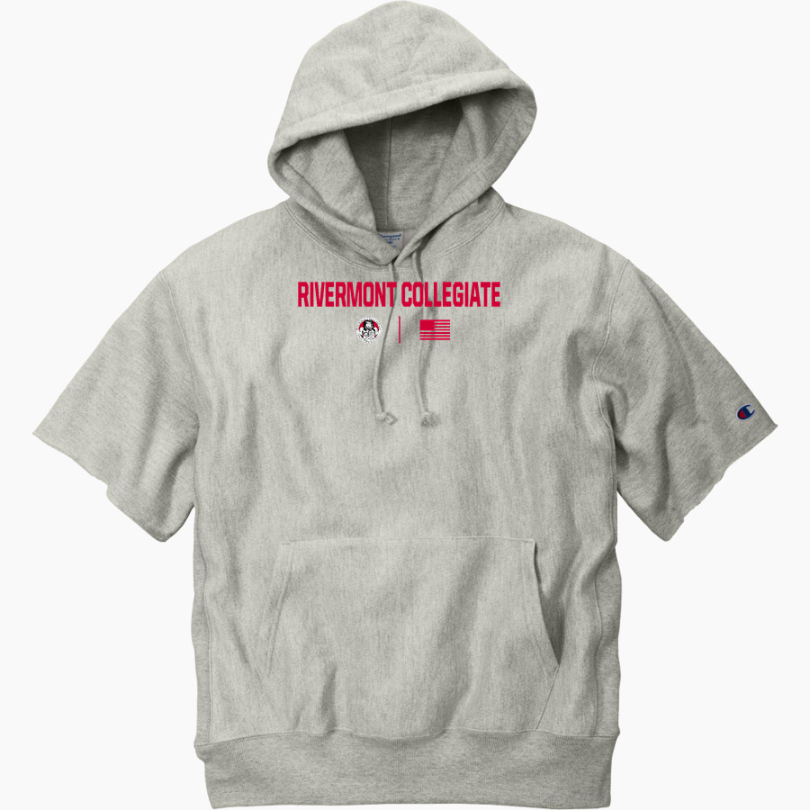 Rivermont Collegiate Lions Champion Men's Reverse Weave Short Sleeve Hooded Sweatshirt