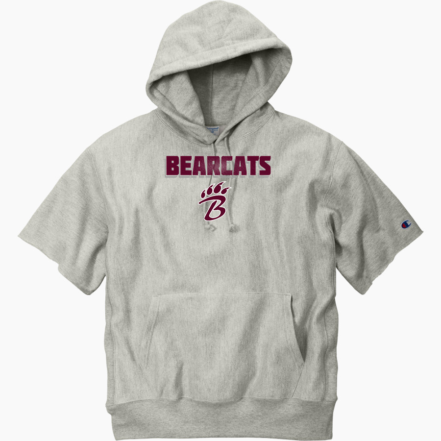 LONG BEACH HIGH SCHOOL BEARCATS <span class="pdp-name-mascot">LONG BEACH BEARCATS</span> Champion Men's Reverse Weave Short Sleeve Hooded Sweatshirt