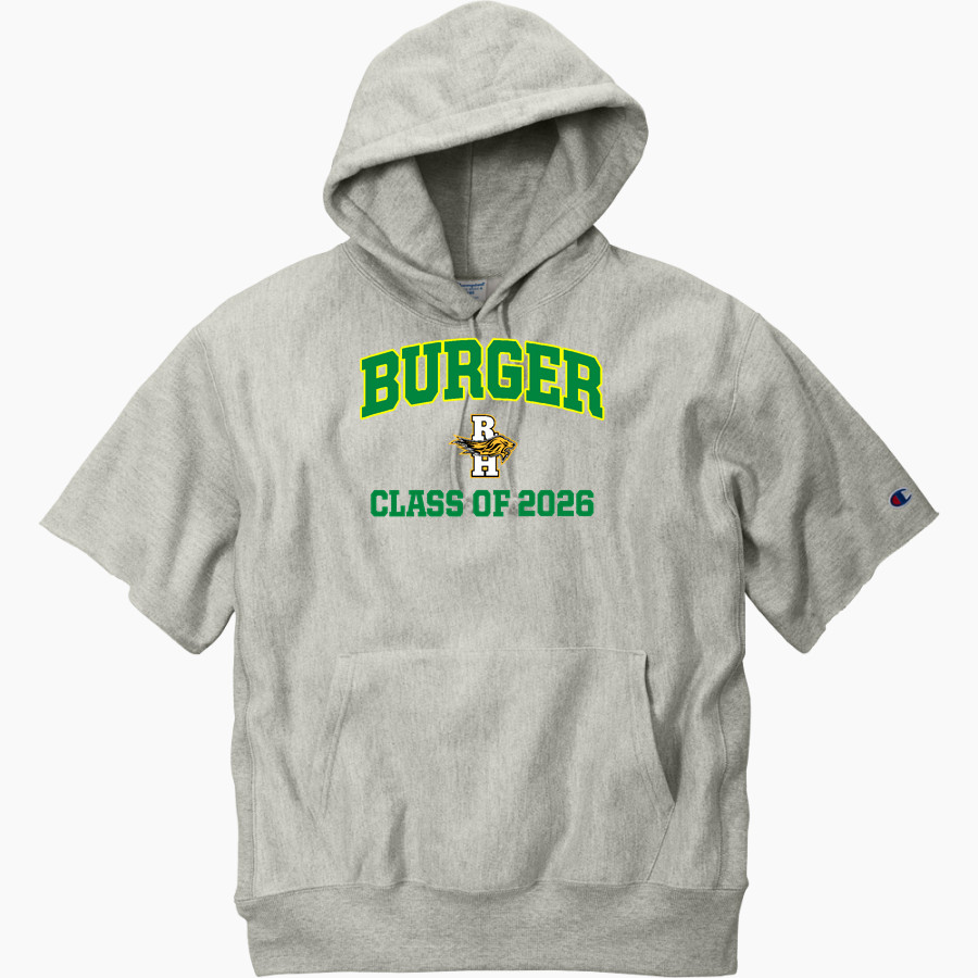 Burger Royal Comets Champion Men's Reverse Weave Short Sleeve Hooded Sweatshirt