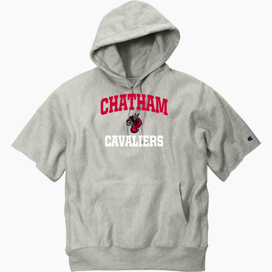 CHATHAM HIGH SCHOOL CAVALIERS <span class="pdp-name-mascot">CHATHAM CAVALIERS</span> Champion Men's Reverse Weave Short Sleeve Hooded Sweatshirt