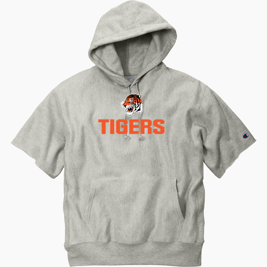 LAKE CITY HIGH SCHOOL TIGERS <span class="pdp-name-mascot">LAKE CITY TIGERS</span> Champion Men's Reverse Weave Short Sleeve Hooded Sweatshirt