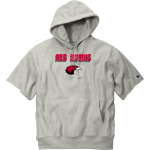Simpson University Red Hawks <span class="pdp-name-mascot">Simpson Red Hawks</span> Champion Men's Reverse Weave Short Sleeve Hooded Sweatshirt Front Thumbnail