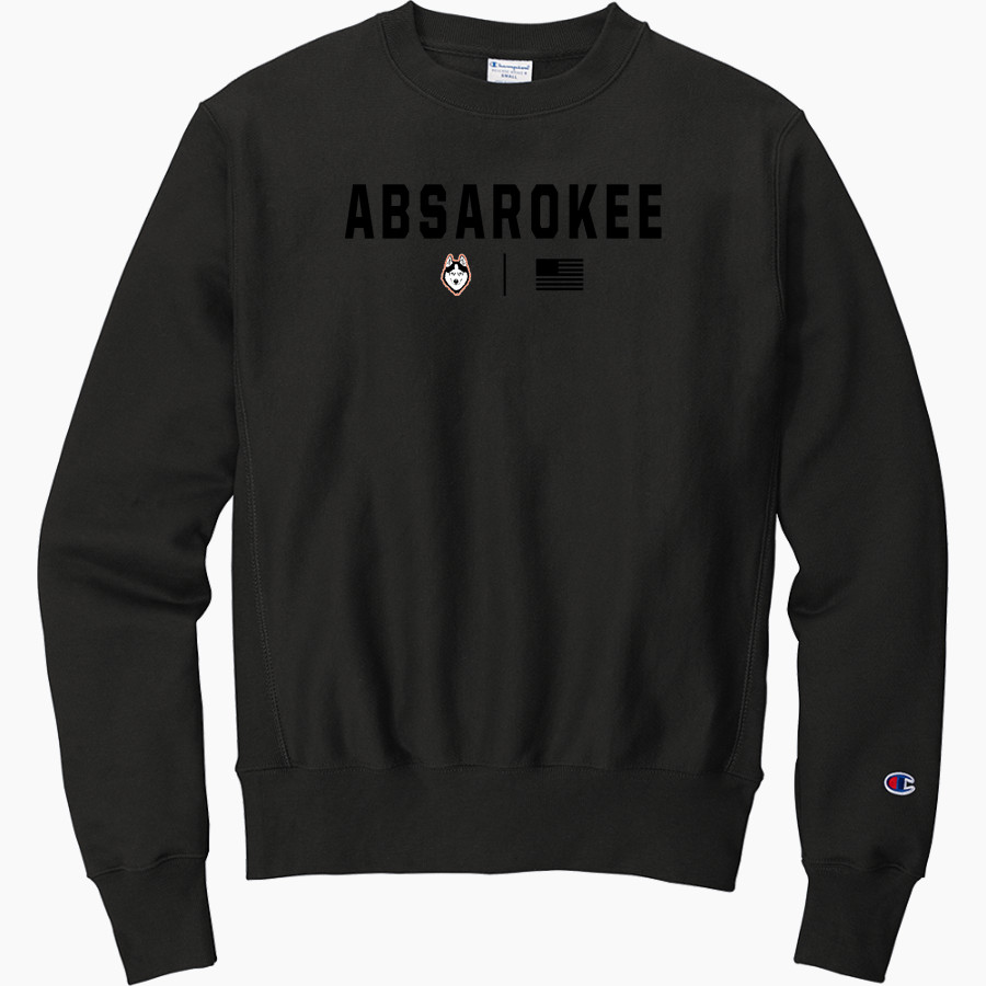 ABSAROKEE HIGH SCHOOL HUSKIES <span class="pdp-name-mascot">ABSAROKEE HUSKIES</span> Champion Men's Reverse Weave Crewneck Sweatshirt