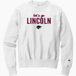 LINCOLN HIGH SCHOOL WOLVES <span class="pdp-name-mascot">LINCOLN WOLVES</span> Champion Men's Reverse Weave Crewneck Sweatshirt Front Thumbnail