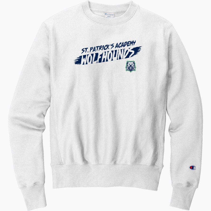 St. Patrick's Academy Wolfhounds <span class="pdp-name-mascot">Great Falls Central Catholic H S Mustangs</span> Champion Men's Reverse Weave Crewneck Sweatshirt
