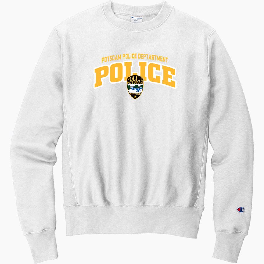 Potsdam Police Deptartment Police <span class="pdp-name-mascot">Potsdam Police Deptartment Police</span> Champion Men's Reverse Weave Crewneck Sweatshirt