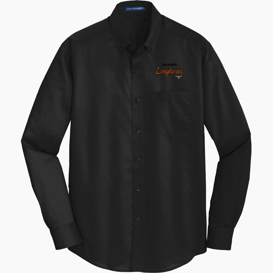 Sycamore Longhorns <span class="pdp-name-mascot">Sycamore Elementary School Longhorns</span> Port Authority Men's SuperPro Twill Shirt