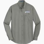 Lamar Mustangs Port Authority Men's SuperPro Twill Shirt Front Thumbnail