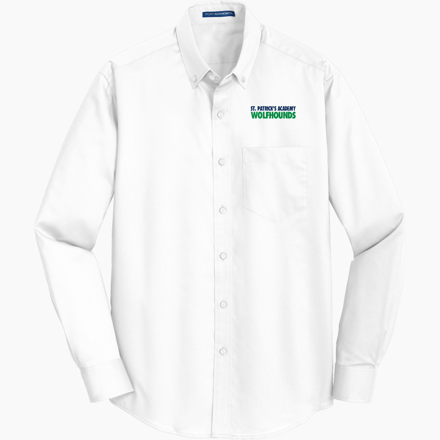 St. Patrick's Academy Wolfhounds <span class="pdp-name-mascot">Great Falls Central Catholic H S Mustangs</span> Port Authority Men's SuperPro Twill Shirt