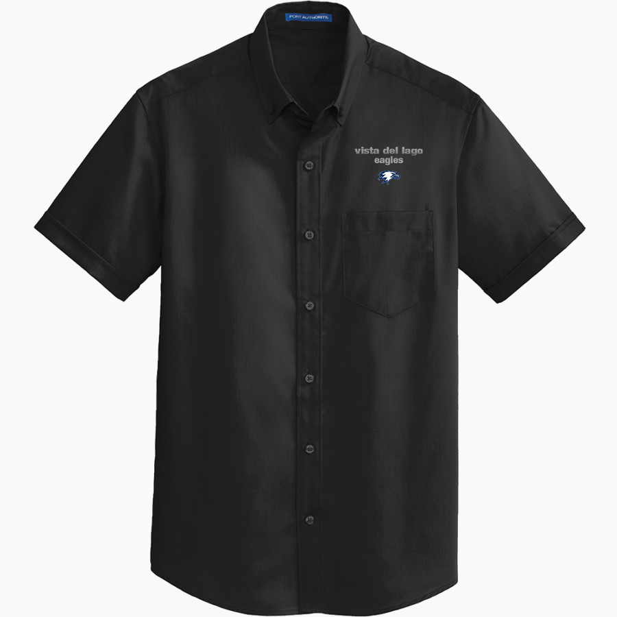 VISTA DEL LAGO HIGH SCHOOL EAGLES <span class="pdp-name-mascot">VISTA DEL LAGO EAGLES</span> Port Authority Men's Short Sleeve SuperPro Twill Shirt