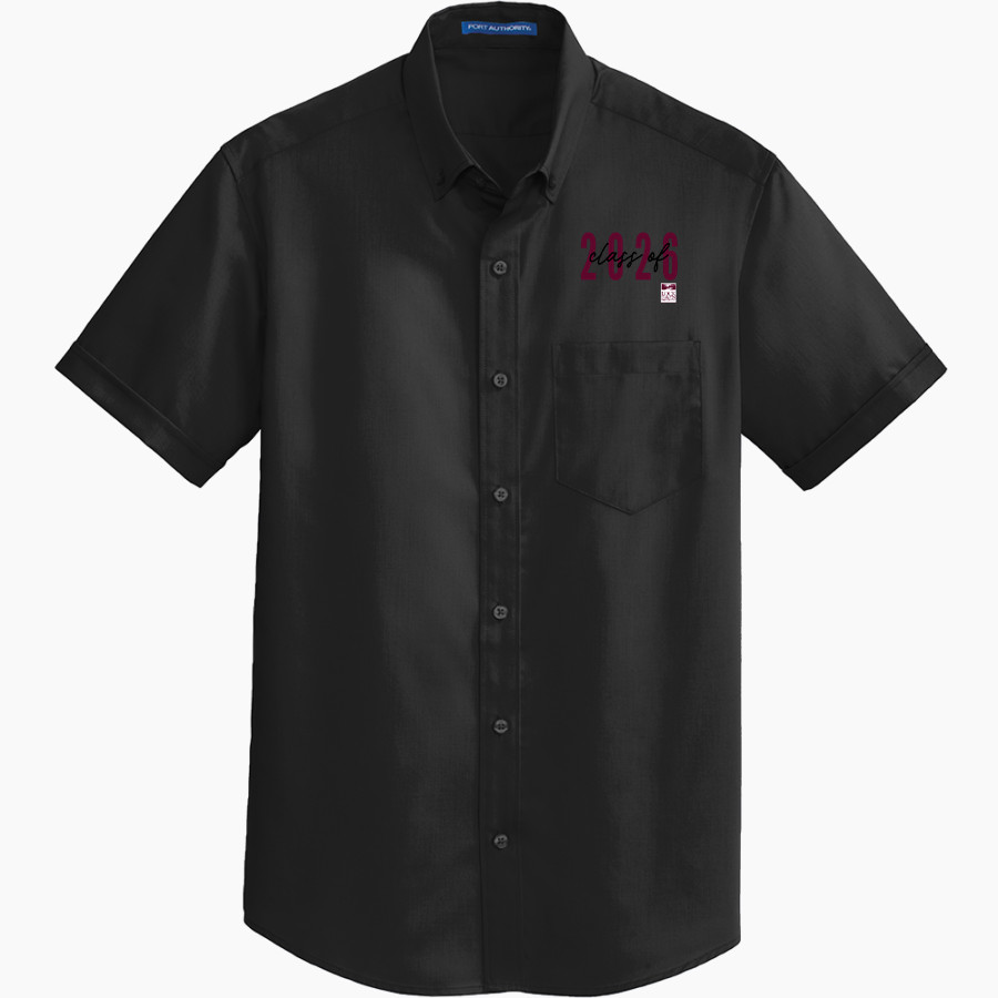 Lock Haven Bald Eagles <span class="pdp-name-mascot">Lock Haven University Bald Eagles</span> Port Authority Men's Short Sleeve SuperPro Twill Shirt