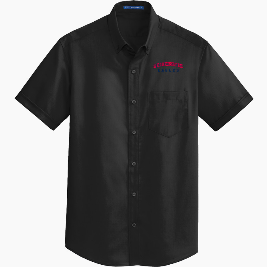 Saint John Neumann Catholic Eagles <span class="pdp-name-mascot">Saint John Neumann Catholic Eagles</span> Port Authority Men's Short Sleeve SuperPro Twill Shirt