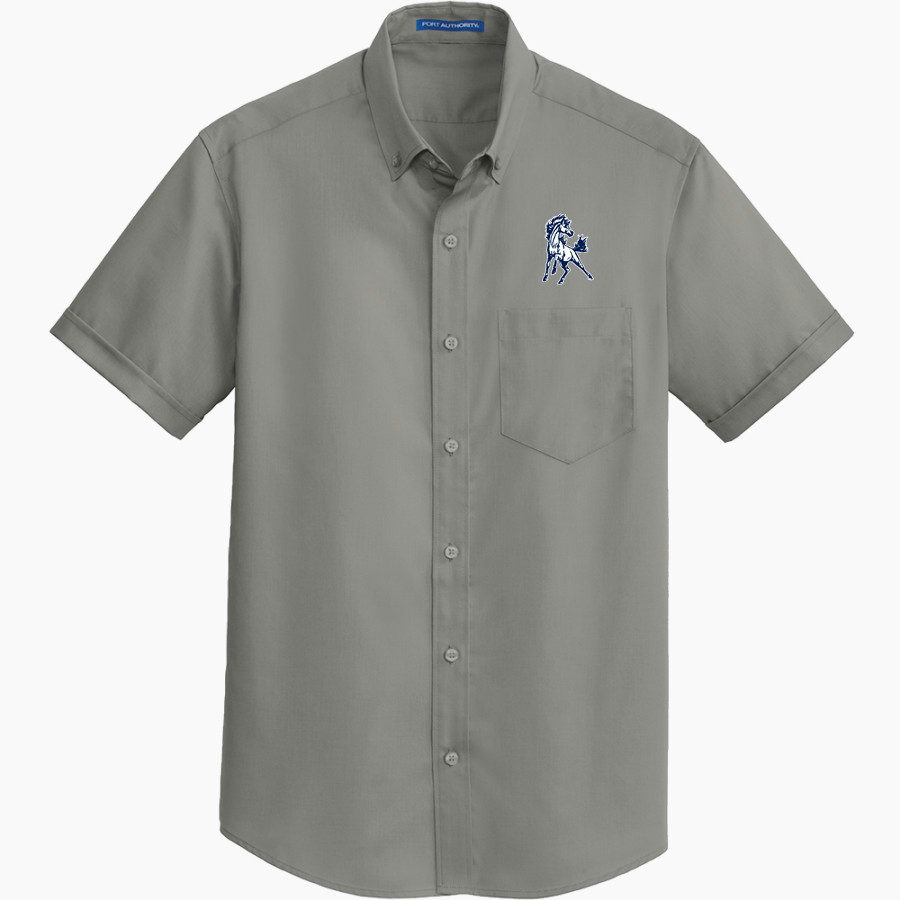 Merrill Mustangs Port Authority Men's Short Sleeve SuperPro Twill Shirt