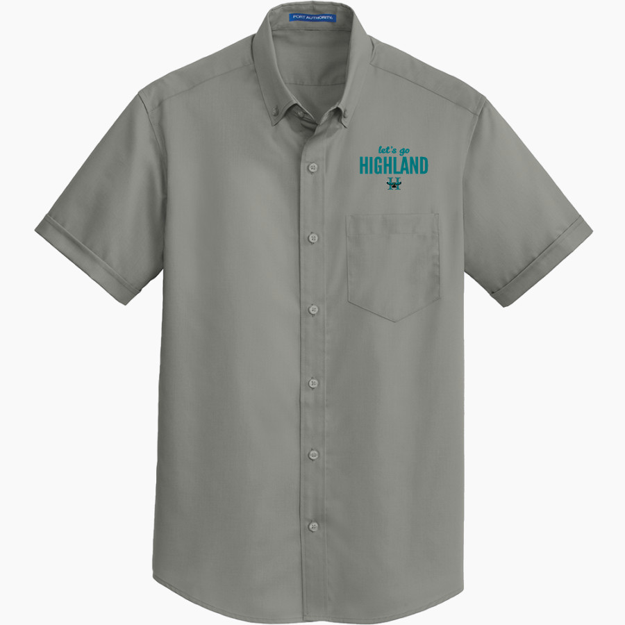 Highland Hawks <span class="pdp-name-mascot">Highland Hawks</span> Port Authority Men's Short Sleeve SuperPro Twill Shirt