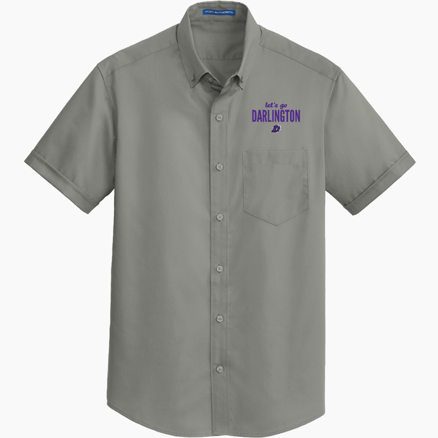 DARLINGTON HIGH SCHOOL FALCONS Port Authority Men's Short Sleeve SuperPro Twill Shirt