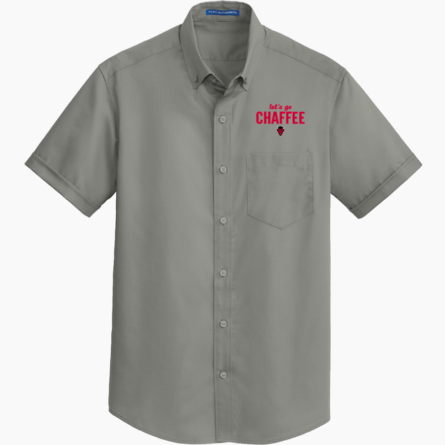 Chaffee Red Devils <span class="pdp-name-mascot">Chaffee Schools Red Devils</span> Port Authority Men's Short Sleeve SuperPro Twill Shirt