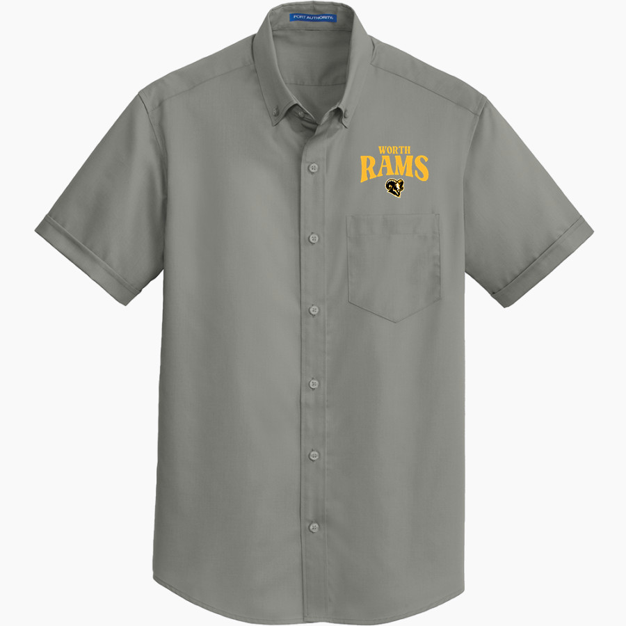Worth Rams Port Authority Men's Short Sleeve SuperPro Twill Shirt