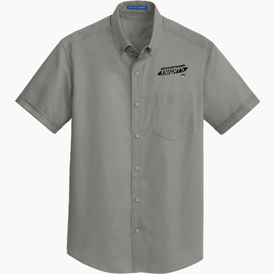 Northstar Christian Knights <span class="pdp-name-mascot">Northstar Christian Academy Knights</span> Port Authority Men's Short Sleeve SuperPro Twill Shirt