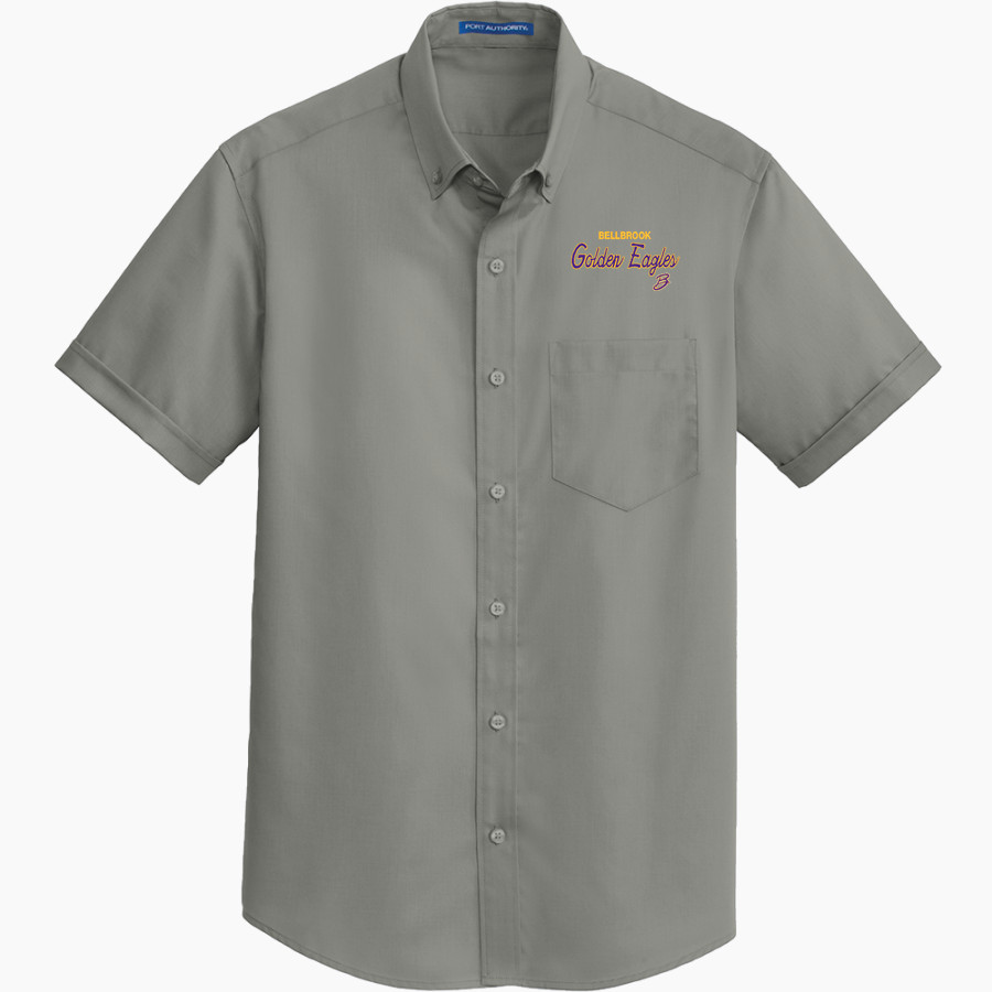 BELLBROOK GOLDEN EAGLES The Official Online Store <span class="pdp-name-mascot">BELLBROOK GOLDEN EAGLES</span> Port Authority Men's Short Sleeve SuperPro Twill Shirt
