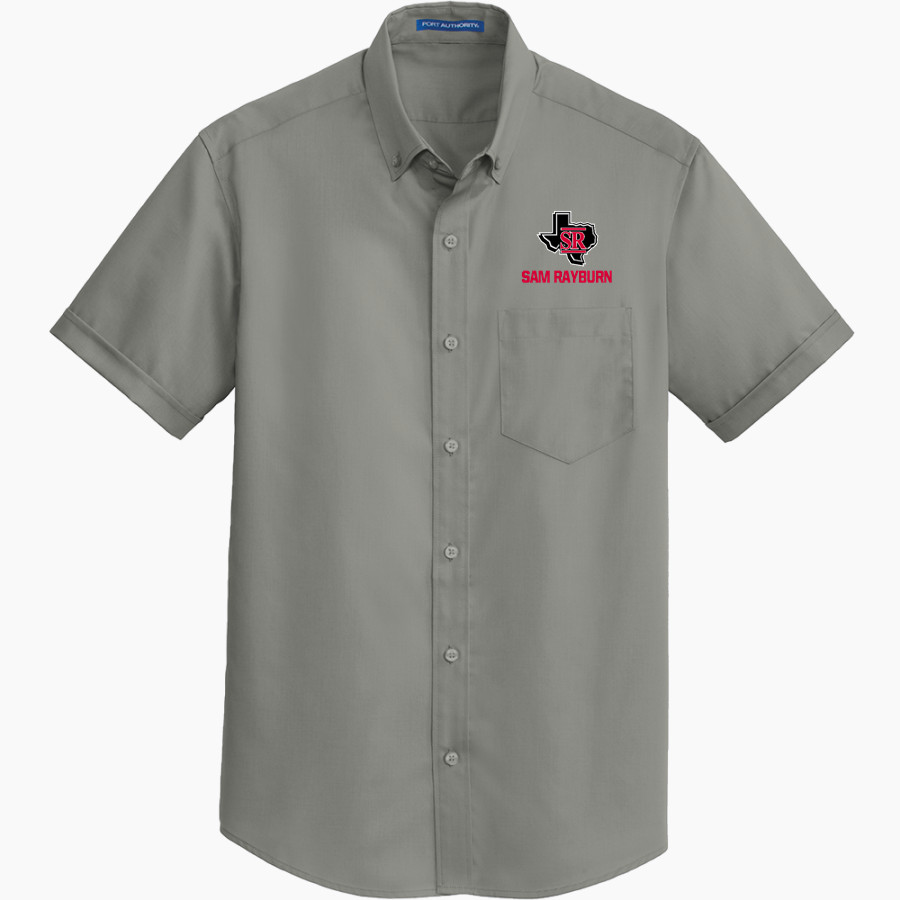 SAM RAYBURN HIGH SCHOOL REBELS <span class="pdp-name-mascot">SAM RAYBURN REBELS</span> Port Authority Men's Short Sleeve SuperPro Twill Shirt