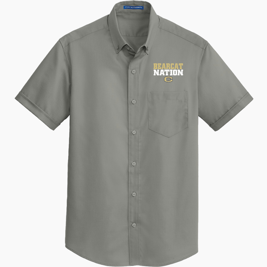CULLMAN HIGH SCHOOL BEARCATS <span class="pdp-name-mascot">CULLMAN BEARCATS</span> Port Authority Men's Short Sleeve SuperPro Twill Shirt