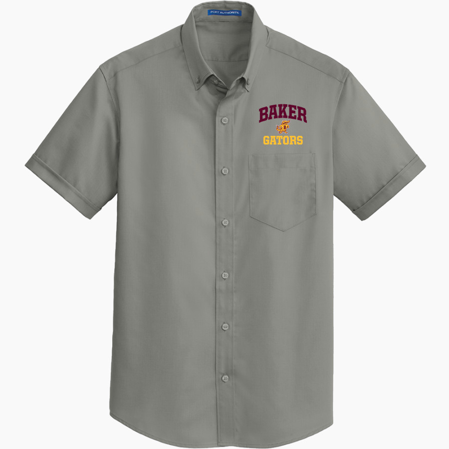 BAKER HIGH SCHOOL GATORS <span class="pdp-name-mascot">BAKER GATORS</span> Port Authority Men's Short Sleeve SuperPro Twill Shirt