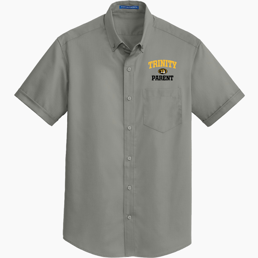 Trinity Tigers <span class="pdp-name-mascot">Trinity College of Florida Tigers</span> Port Authority Men's Short Sleeve SuperPro Twill Shirt