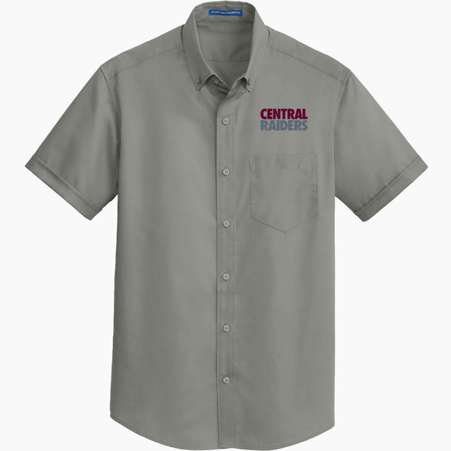 CENTRAL HIGH SCHOOL RAIDERS <span class="pdp-name-mascot">CENTRAL RAIDERS</span> Port Authority Men's Short Sleeve SuperPro Twill Shirt