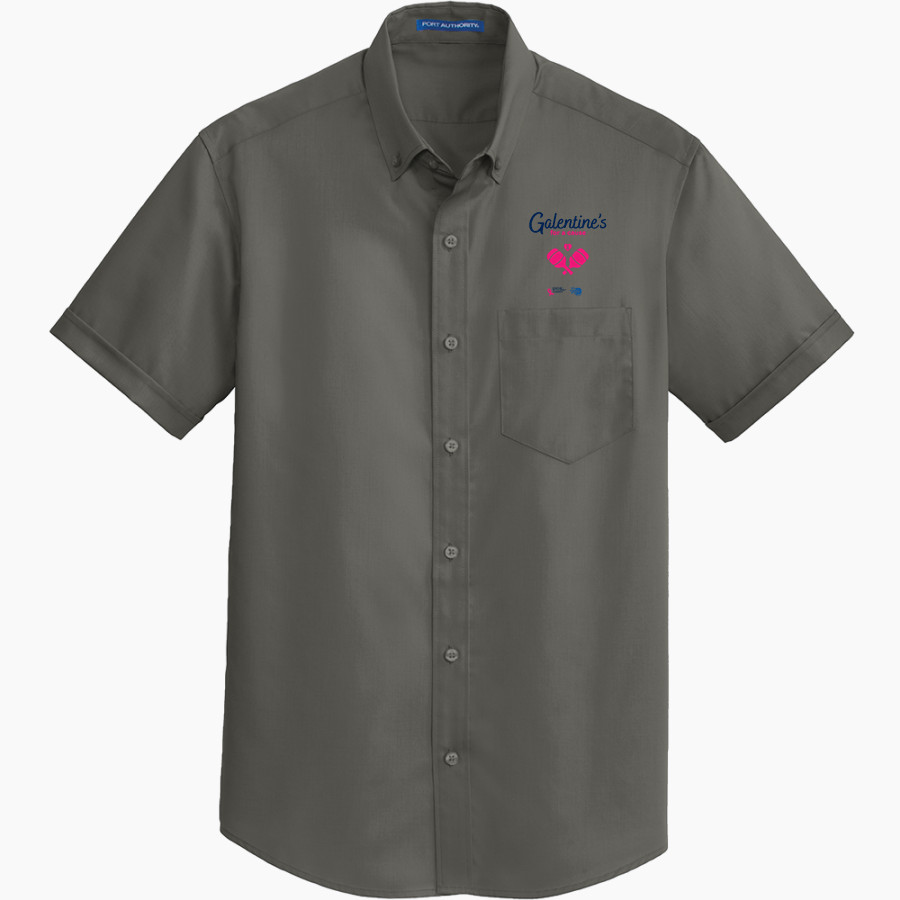 Rt. 12 Pickle Rt. 12 Pickle <span class="pdp-name-mascot">Rt. 12 Pickle</span> Port Authority Men's Short Sleeve SuperPro Twill Shirt