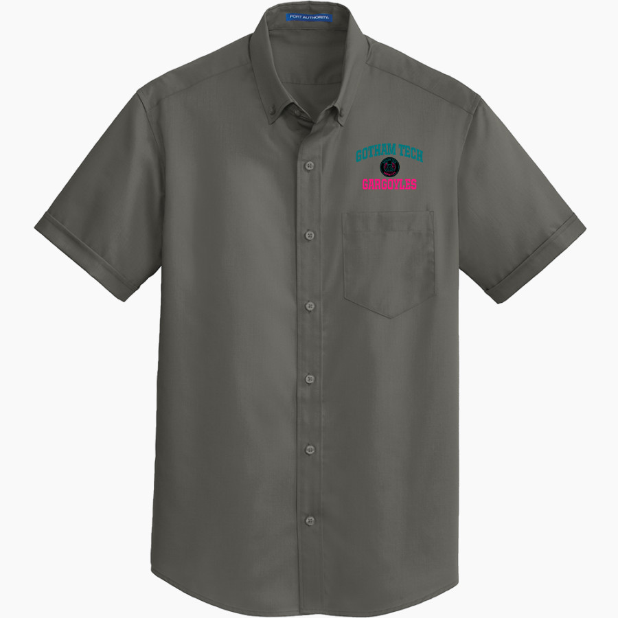 Gotham Tech Gargoyles <span class="pdp-name-mascot">Gotham Tech High School Gargoyles</span> Port Authority Men's Short Sleeve SuperPro Twill Shirt