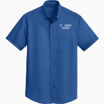 St. James Sharks <span class="pdp-name-mascot">St. James Sharks</span> Port Authority Men's Short Sleeve SuperPro Twill Shirt Front Thumbnail