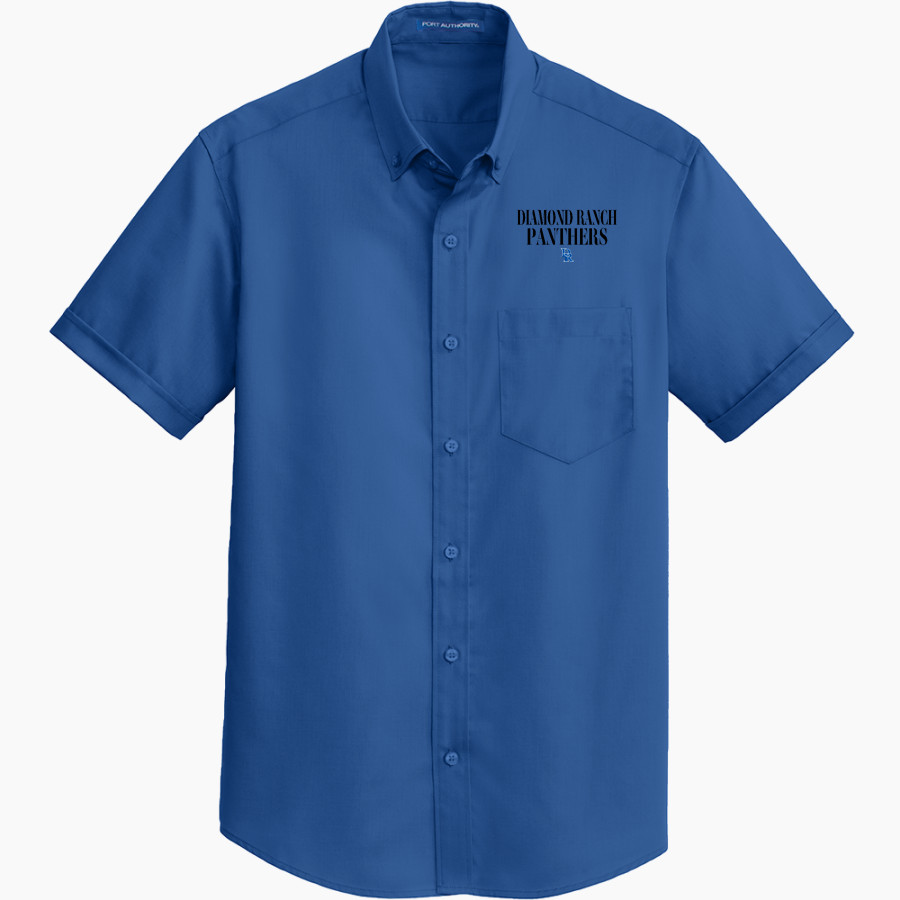 DIAMOND RANCH HIGH SCHOOL PANTHERS Port Authority Men's Short Sleeve SuperPro Twill Shirt